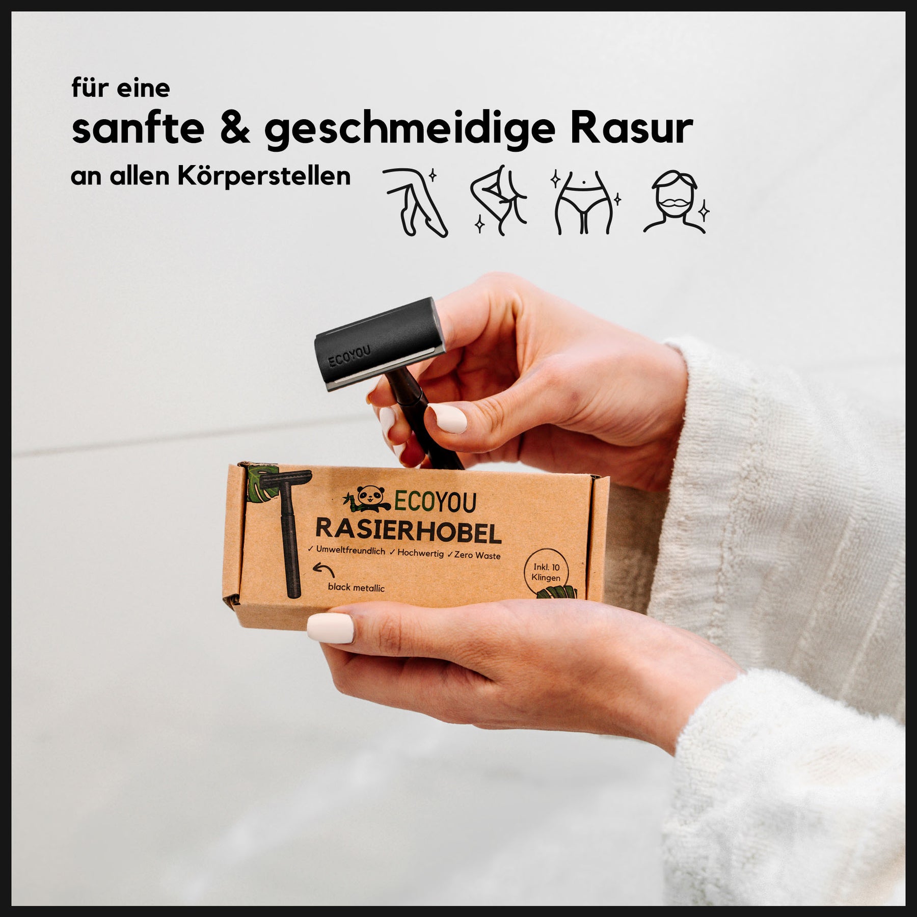 Rasierhobel Metallic - Black - EcoYou