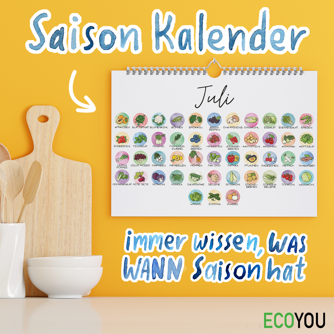 Saisonkalender für Obst und Gemüse A4 - EcoYou