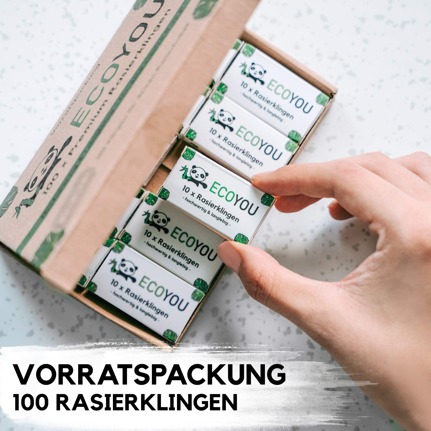 Rasierklingen für Rasierhobel - 100er Set - EcoYou