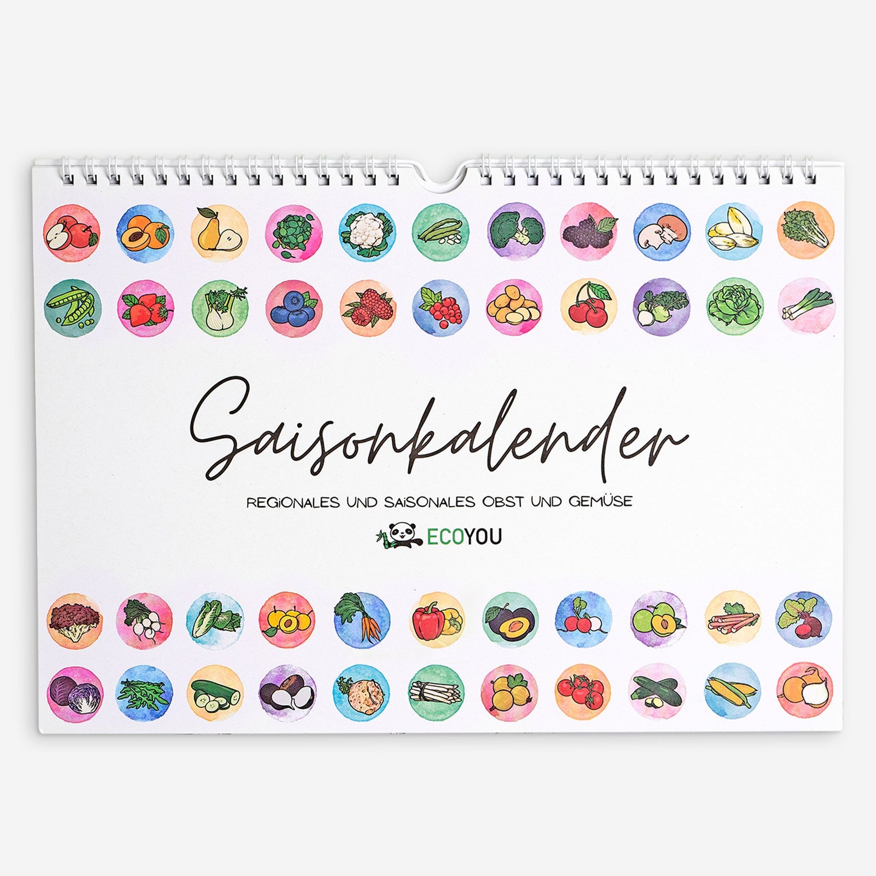 Saisonkalender für Obst und Gemüse A3 oder A4 - EcoYou