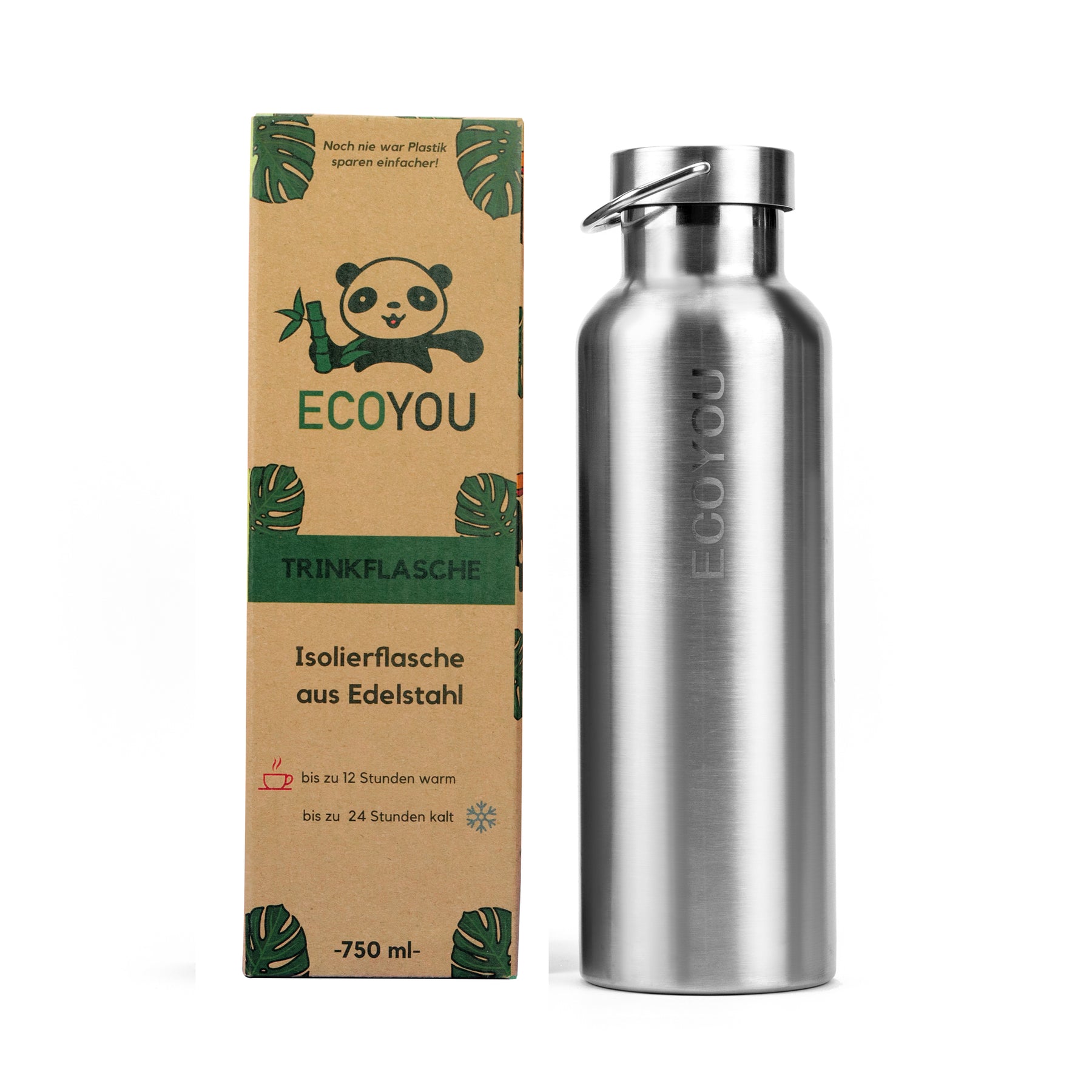 Edelstahl Trinkflasche 750 ml Isolierflasche