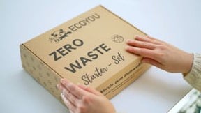Zero Waste Geschenk Set inkl. Glastrinkhalme, Zahnbürste, Einkaufsnetze