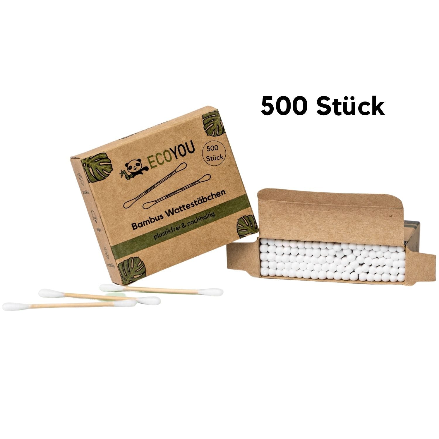 Bambus Wattestäbchen - 100 Stück / 500 Stück - EcoYou