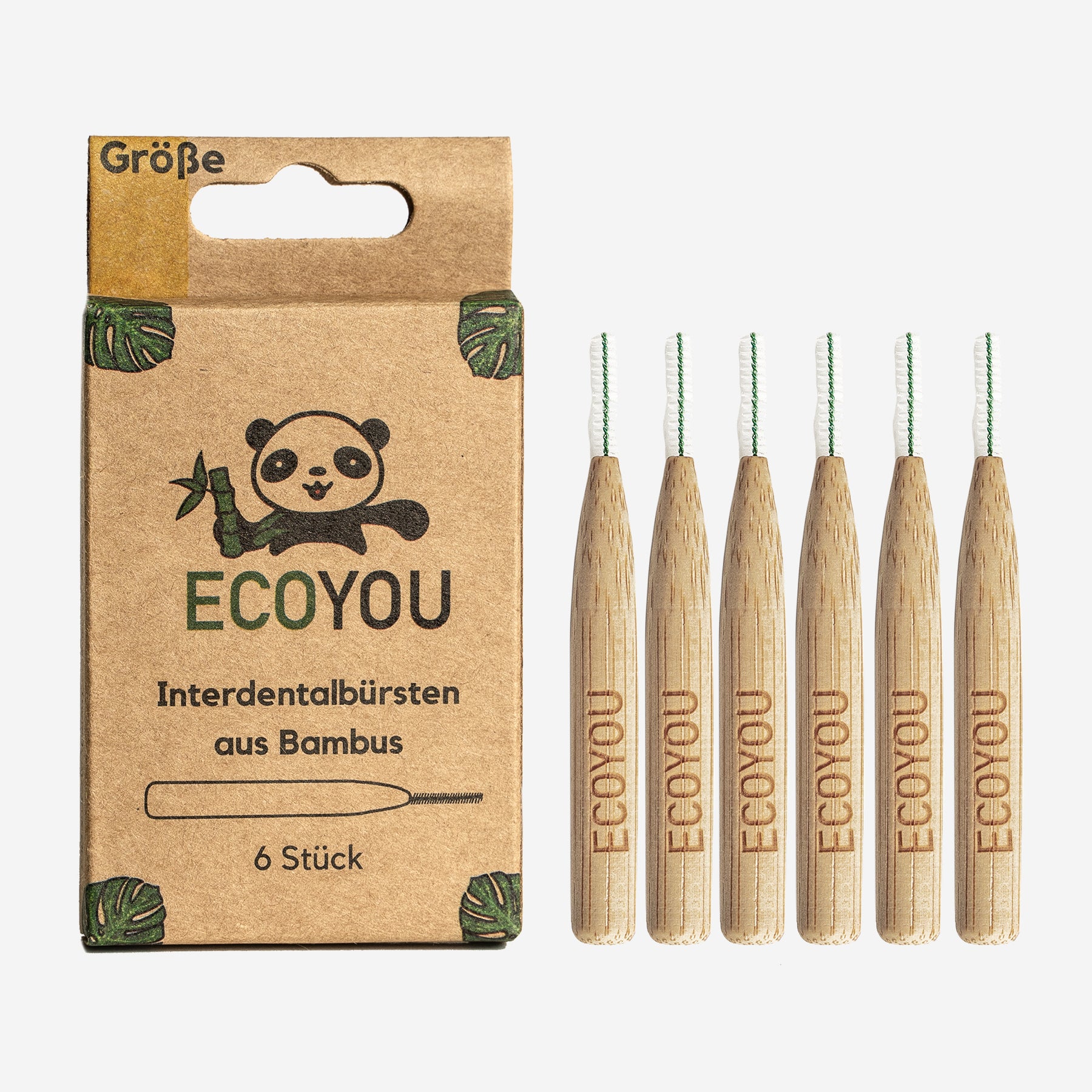Interdentalbürsten aus Bambus - 6 Stück - EcoYou