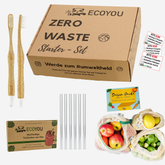 Zero Waste Geschenk Set inkl. Glastrinkhalme, Zahnbürste, Einkaufsnetze - EcoYou