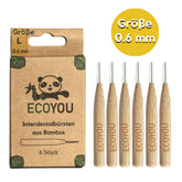 Interdentalbürsten aus Bambus - 6 Stück - EcoYou